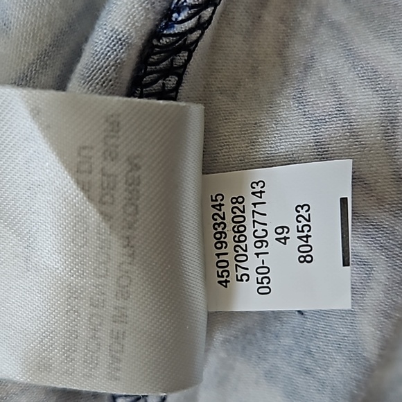 Chico's blue/white fancy print short sleeve casual dress-2 - Picture 7 of 8